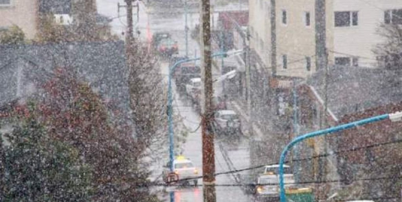 Nevó en Ushuaia
