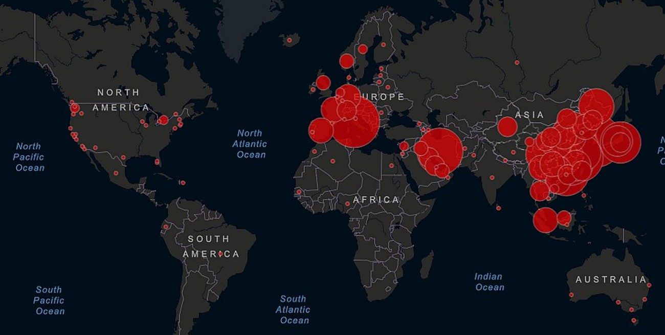 Mapa interactivo: así avanza el coronavirus en el mundo
