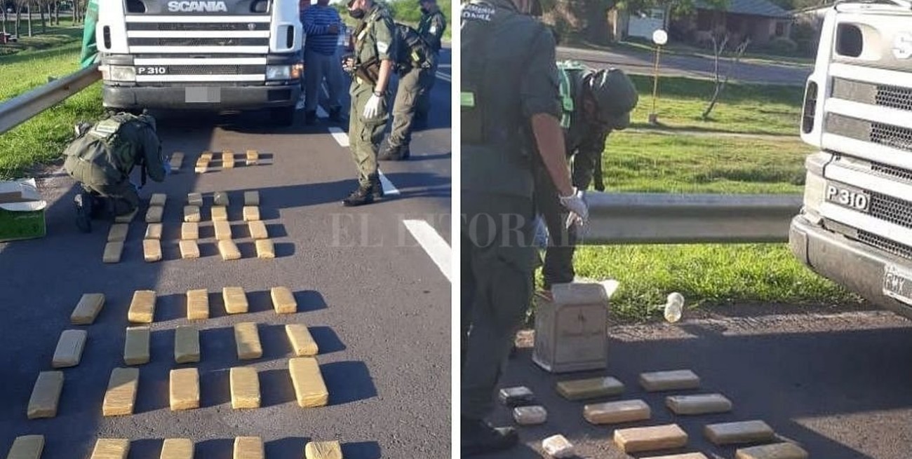 Camionero detenido con casi 49 kilos de marihuana en Gato Colorado