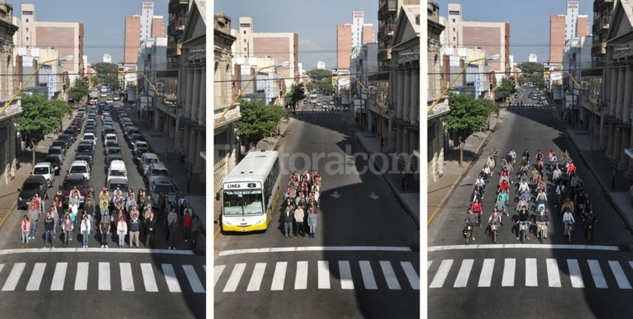 Doce cuadras de Rivadavia tendrán carriles exclusivos para colectivos