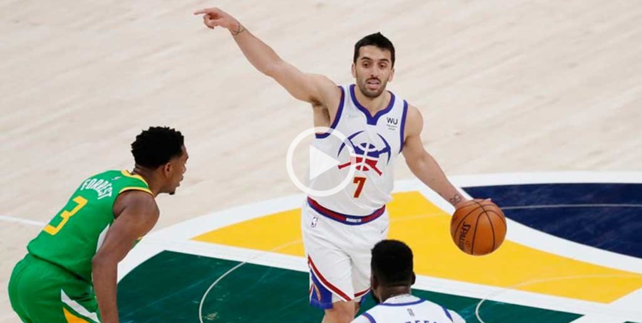 Juego regular de Campazzo en la derrota de Denver ante Utah