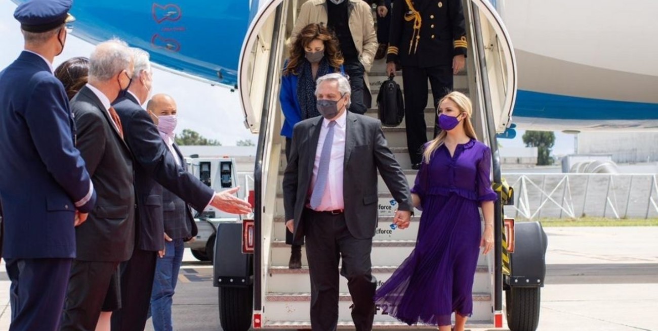 Alberto Fernández arribó a Portugal para iniciar su gira europea  