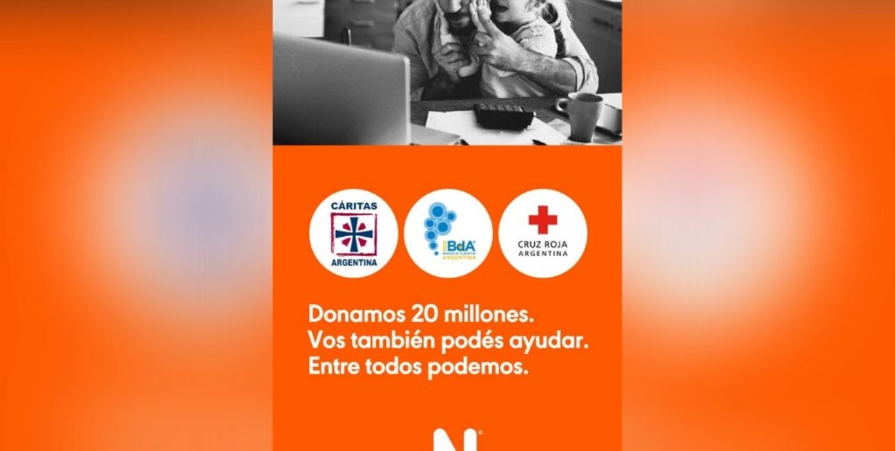 Naranja dona $ 20 millones para fomentar la lucha contra el coronavirus en la Argentina