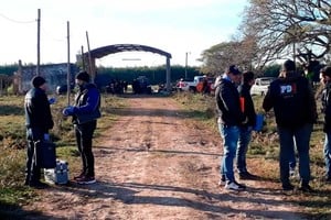 Gentileza Fm Power Max Imagen de los primeros rastrillajes en Recreo tras haber sido encontrado sin vida el niño.