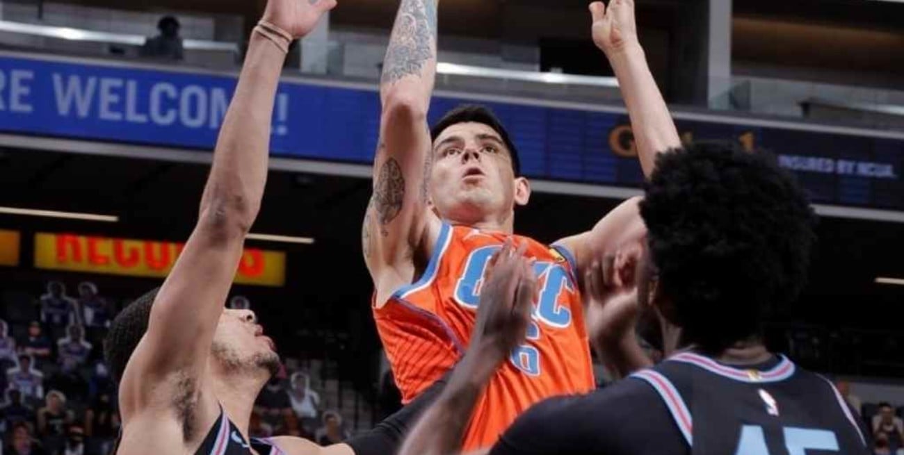Deck sumó minutos y anotó 8 puntos en la derrota de Oklahoma City Thunder frente a Sacramento Kings 