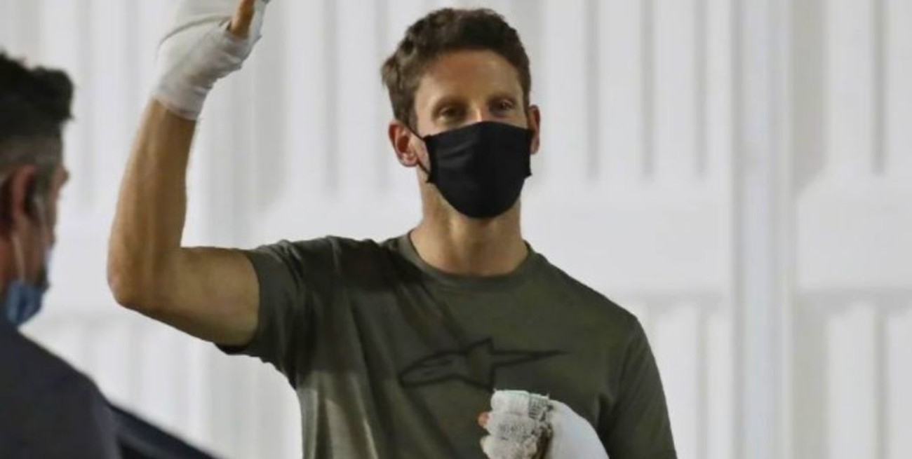 F1: el ex piloto Romain Grosjean mostró cómo quedaron sus manos tras el accidente en Bahrein