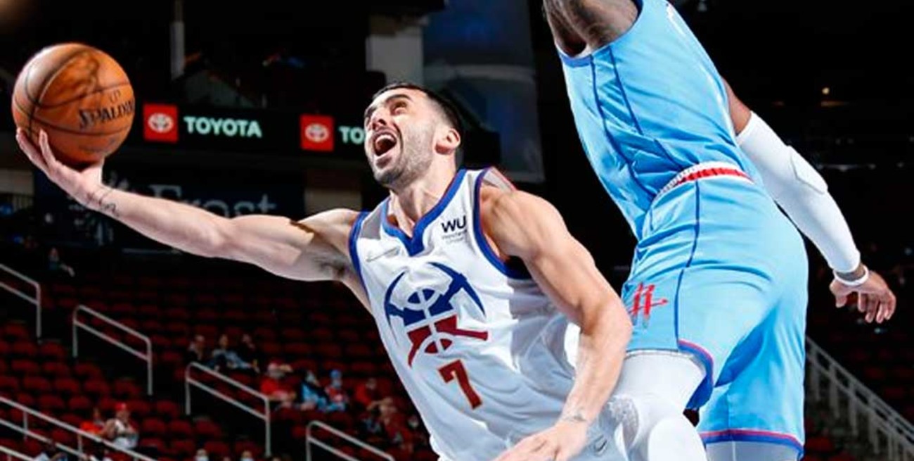 Campazzo aportó siete puntos en el triunfo de Denver sobre Houston