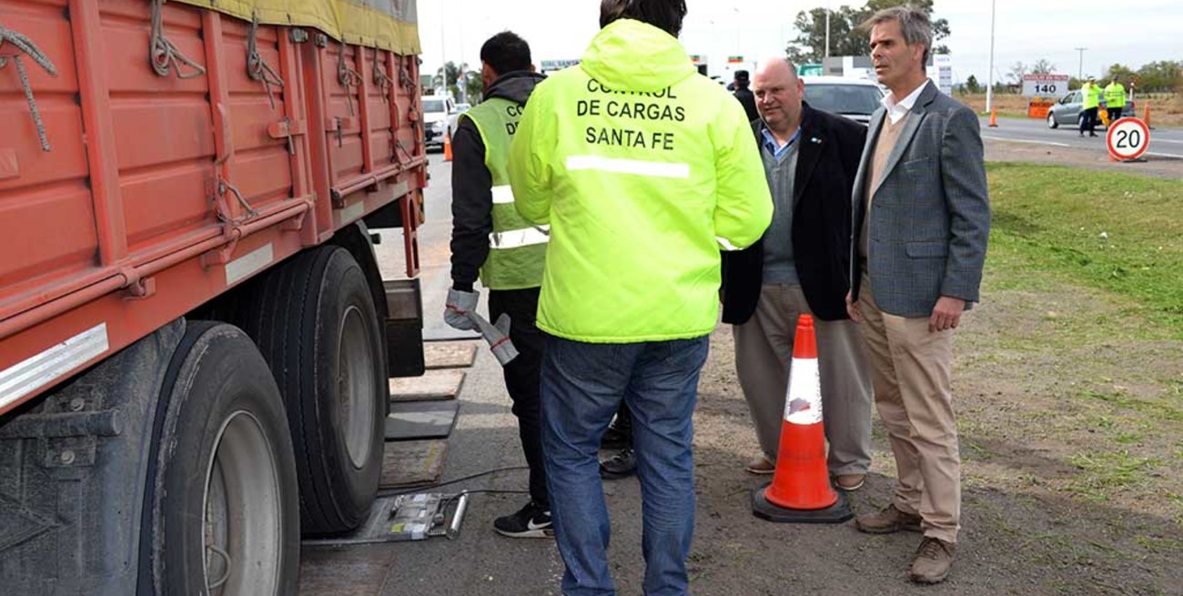 Estricto control de cargas en rutas santafesinas 