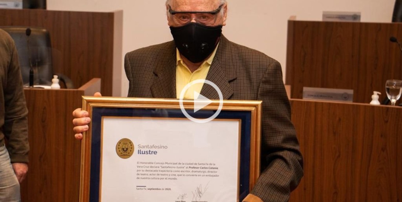 Declaran "Santafesino Ilustre" al profesor Carlos Catania