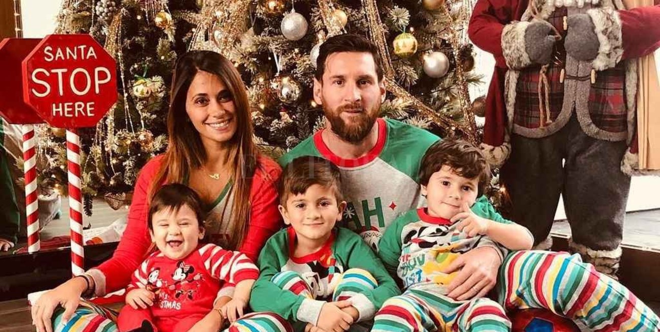 Messi, en familia, festeja la Navidad en Rosario
