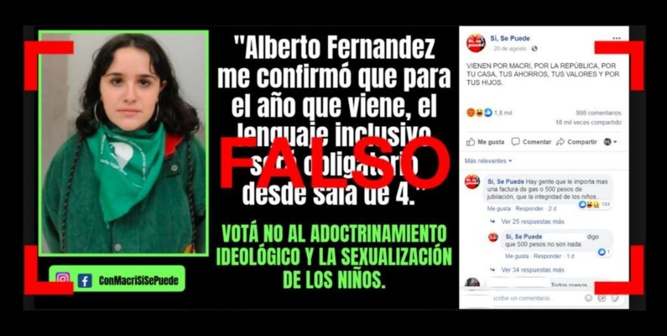 Es falso que Ofelia Fernández dijo: "Alberto Fernández me confirmó que el lenguaje inclusivo será obligatorio"