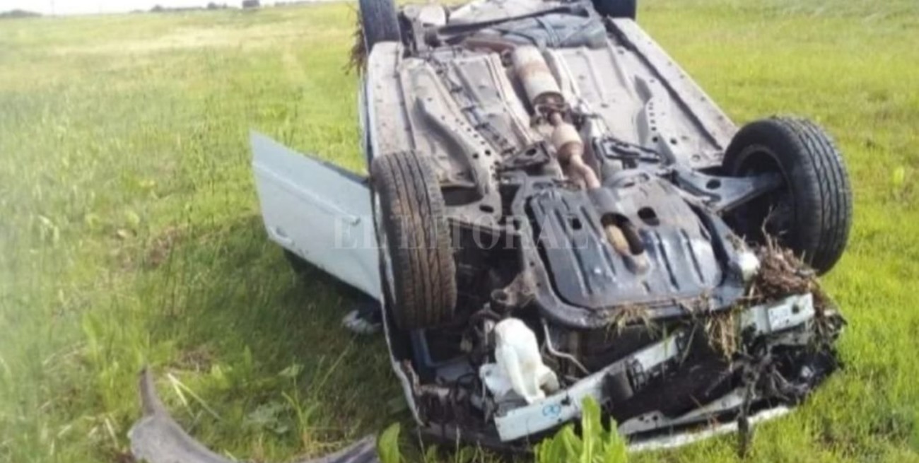 Rufino Lucero de Aldosivi sufrió lesiones leves al despistar y volcar