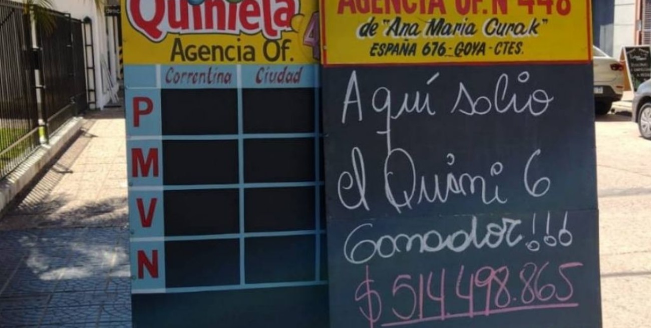 Apareció el cupón del histórico ganador del Quini 6 en Corrientes