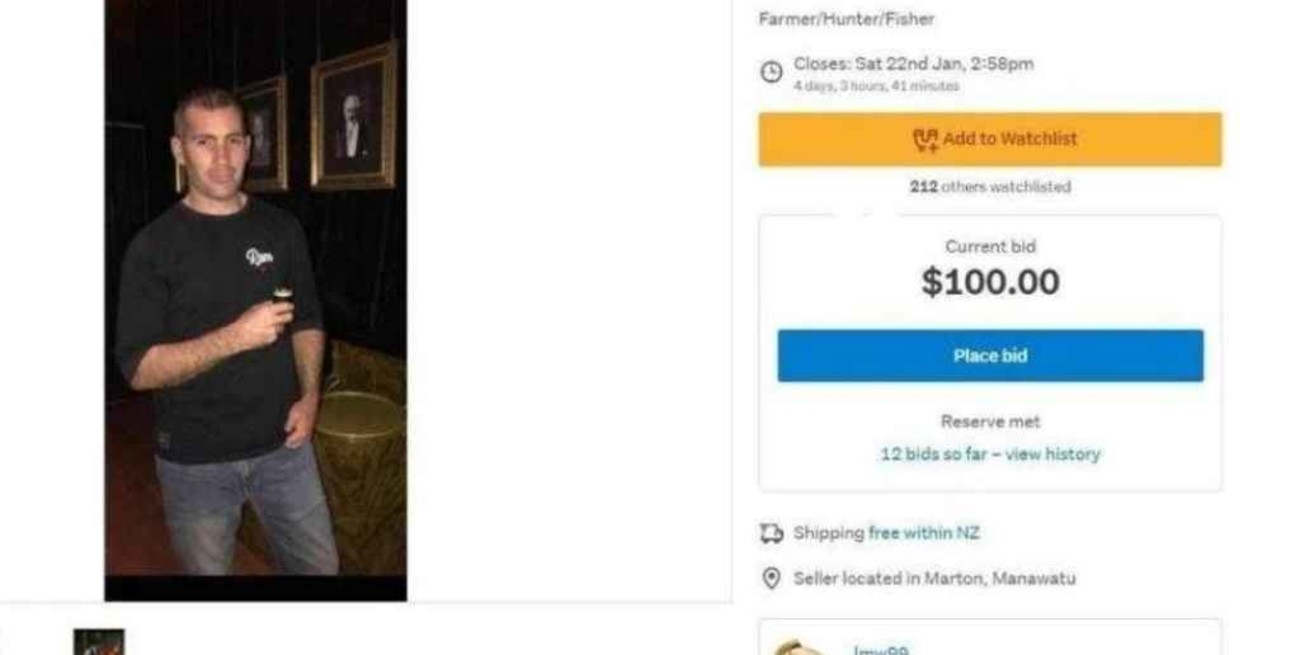 Se fue de pesca y su esposa lo publicó en una página de compra y venta