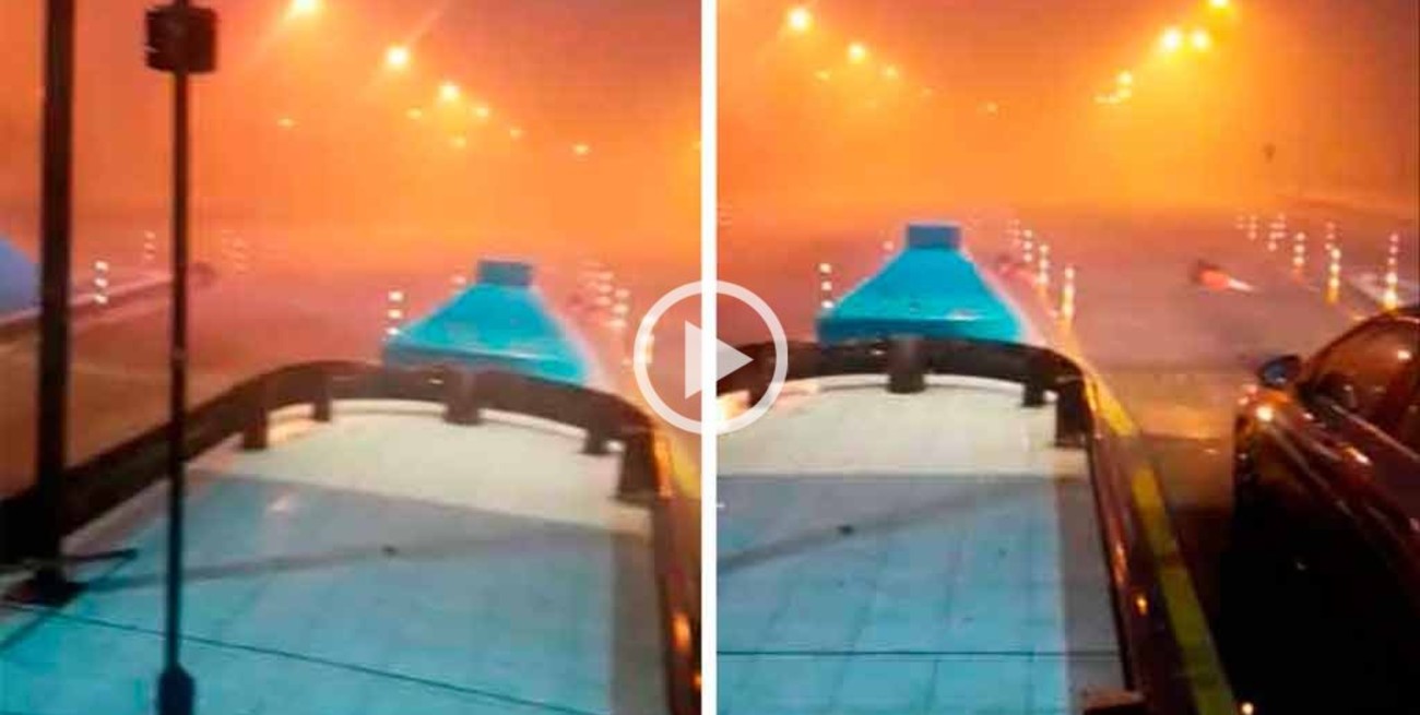 Video: la tormenta se sintió en la cabina del túnel subfluvial