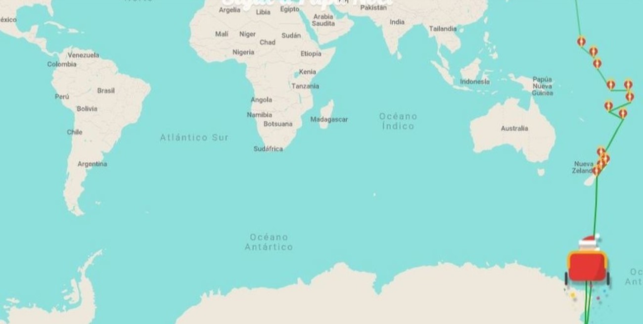 Minuto a minuto: Seguí a Papá Noel en su recorrido por el mundo