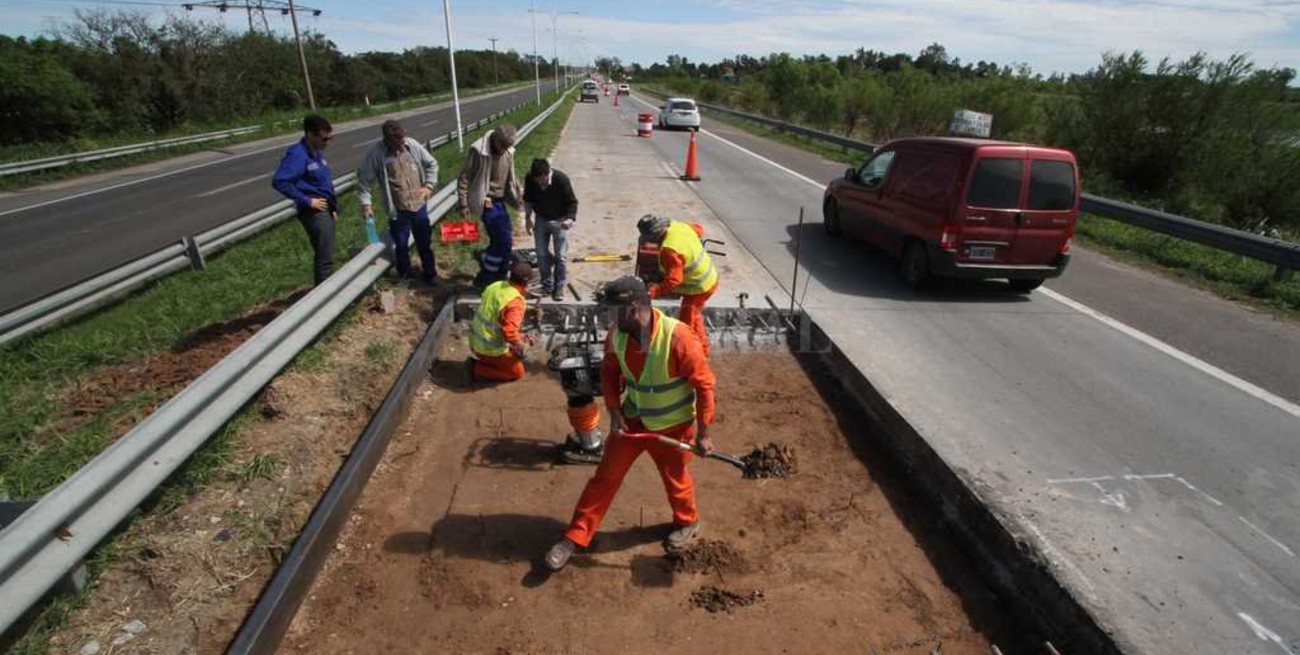 Trabajos en la RN 168 mano a Santa Fe