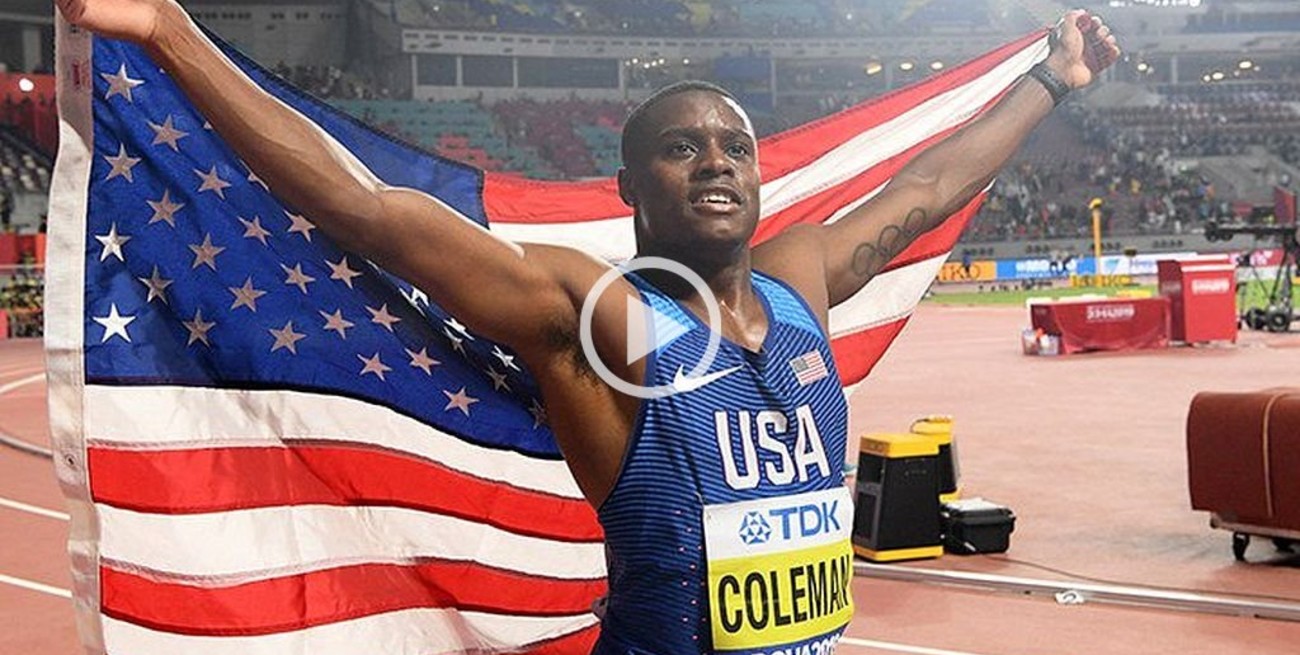 Christian Coleman ganó la final de 100 metros llanos en el Mundial de Atletismo