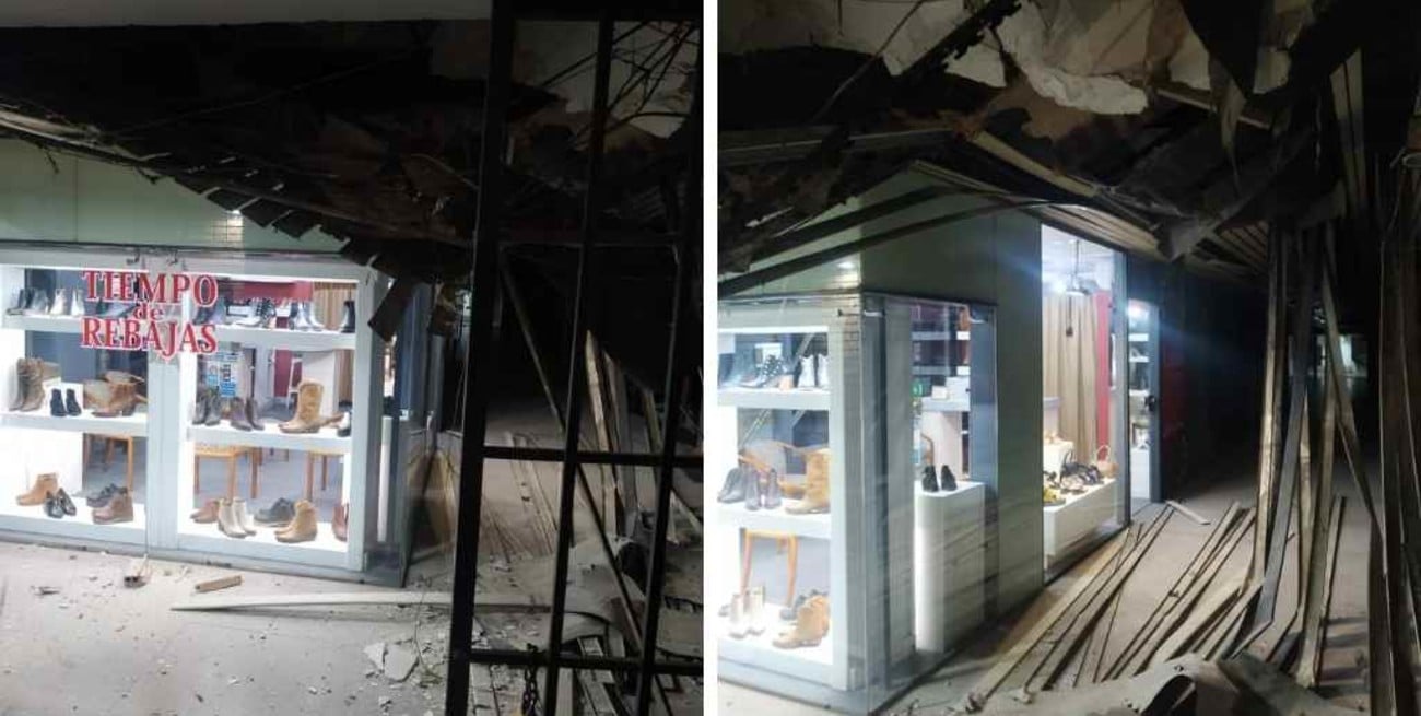 Cedió el techo de la galería de Cortada Falucho y San Martín: no hay heridos 
