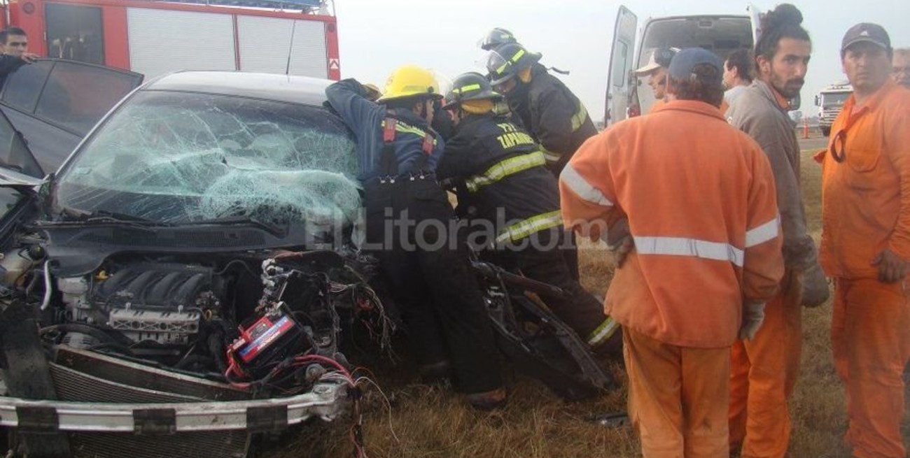 Choque frontal en un tramo no habilitado de la Circunvalación Oeste