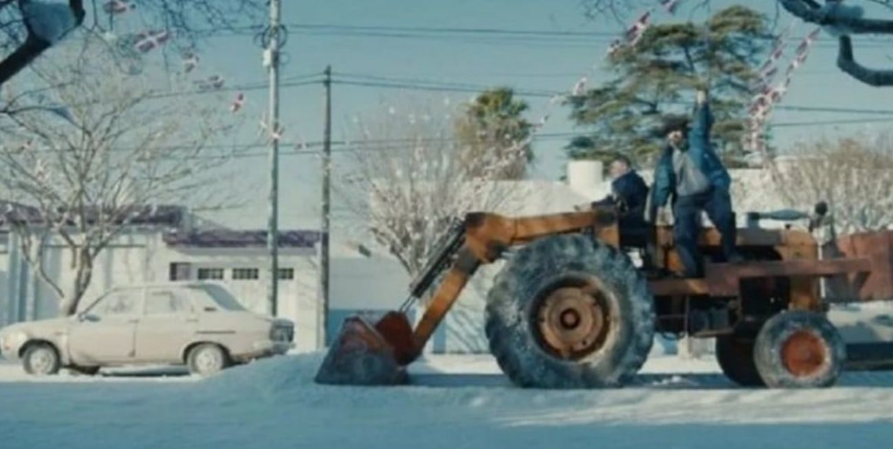 Por la filmación de la película "El Vasco", cubrieron de falsa nieve una localidad de Córdoba