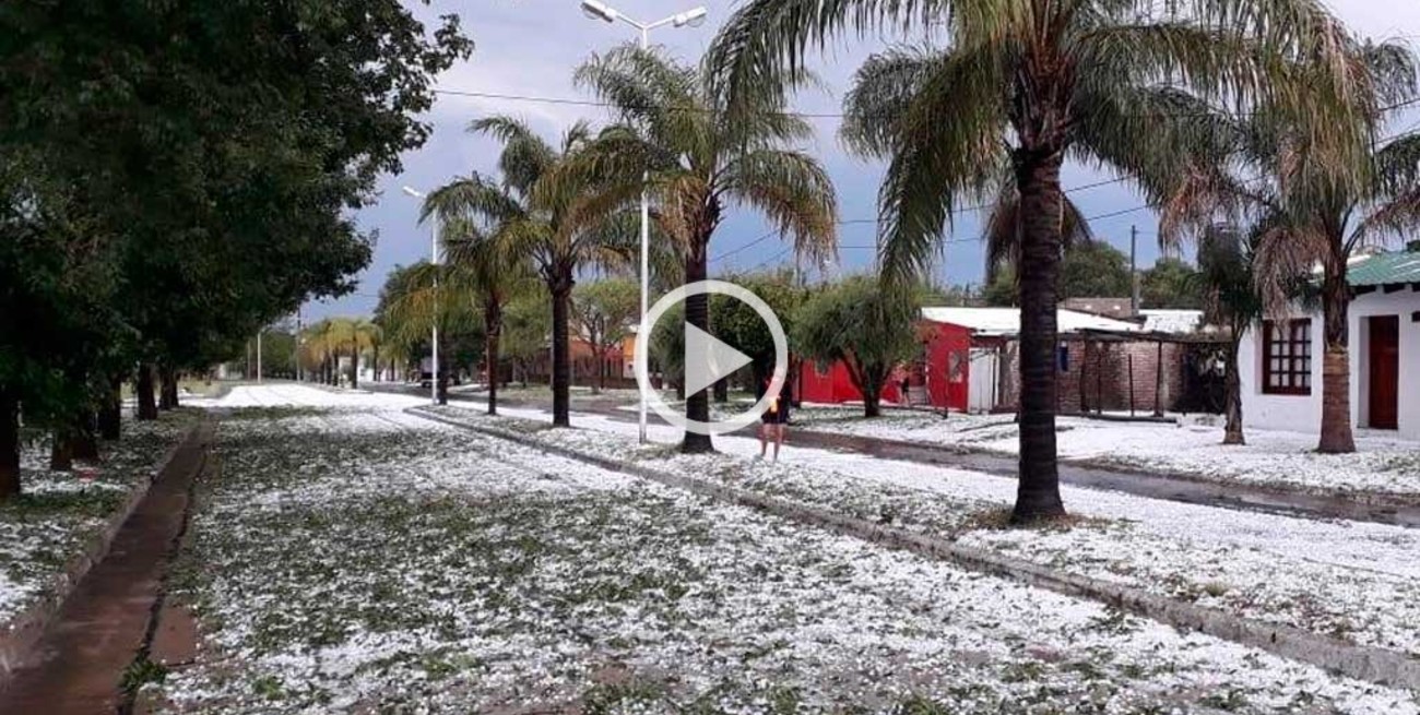 Video: impactante granizada en la localidad entrerriana de Santa Elena