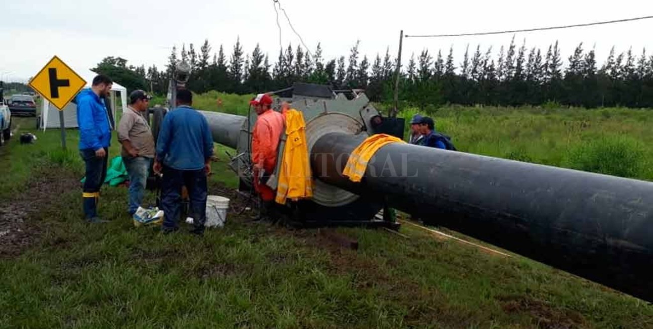 Reconquista: terminaron los trabajos en el acueducto y el servicio se normalizaría durante el día