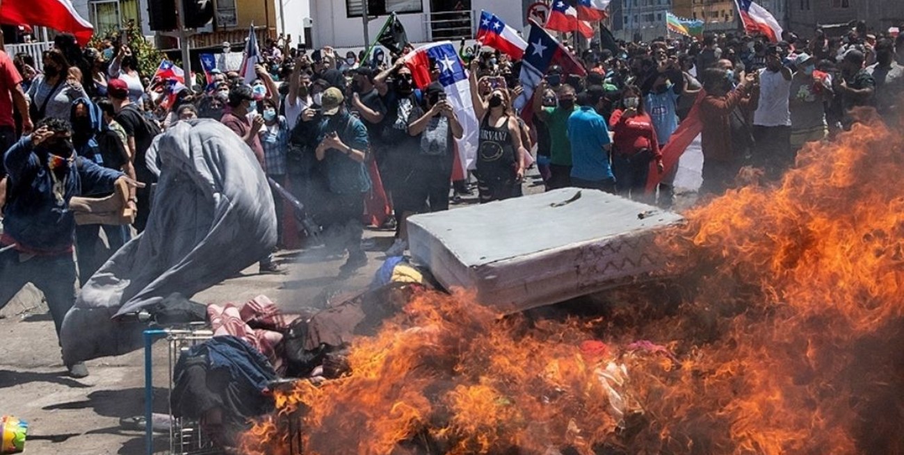 Enfrentamientos en Chile tras una marcha contra la inmigración