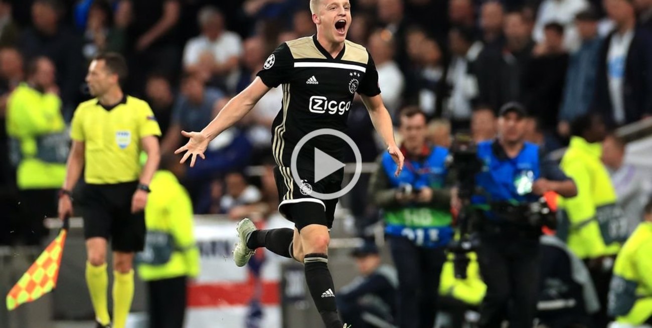 Ajax sacó ventaja ante Tottenham en busca de la final de la Champions League