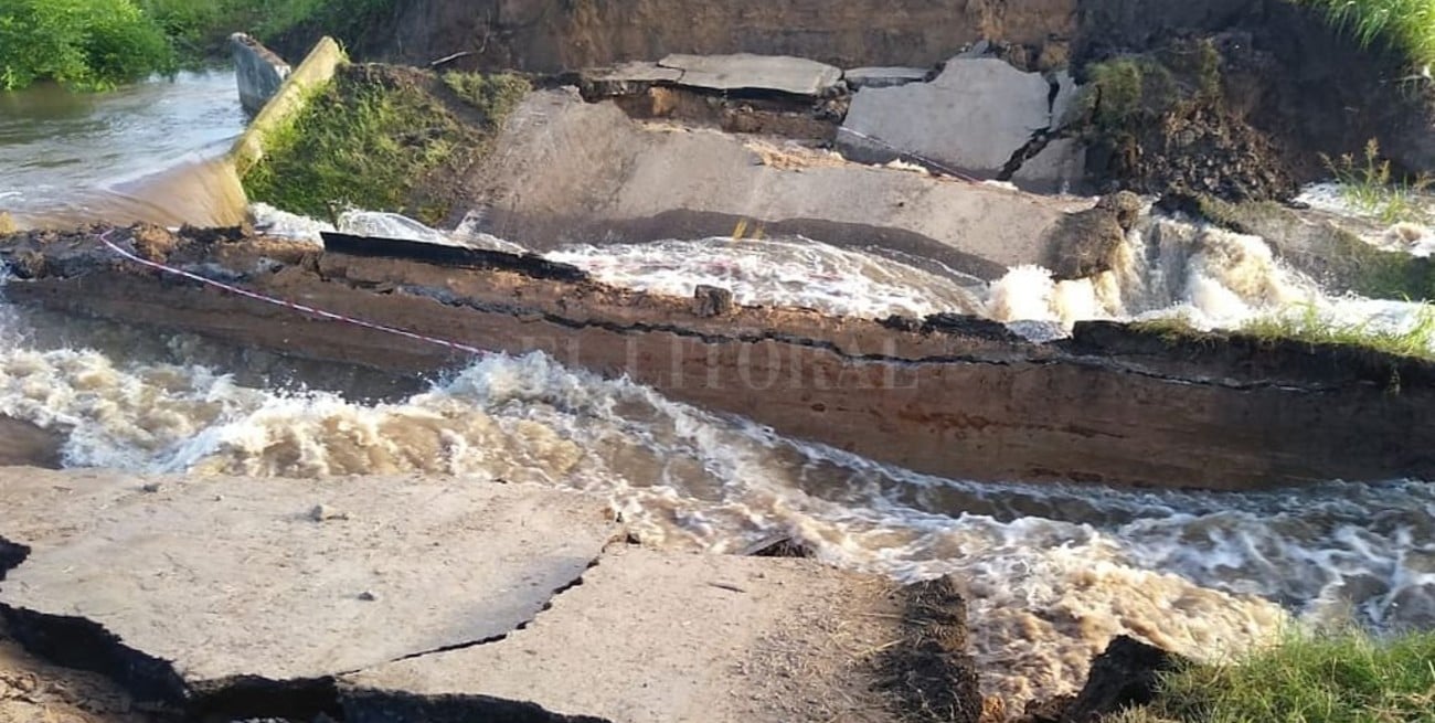 Corte en Ruta 1: instalarán un puente Bailey y en 72 horas restablecerían la circulación