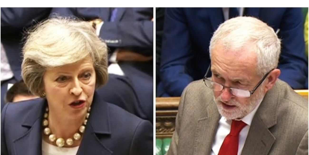 Theresa May acusa al líder laborista Corbyn de querer "voltear al gobierno y estrellar la economía"