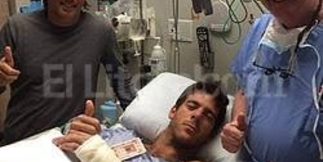 Juan Martín Del Potro fue operado de la muñeca y estaría 8 meses inactivo