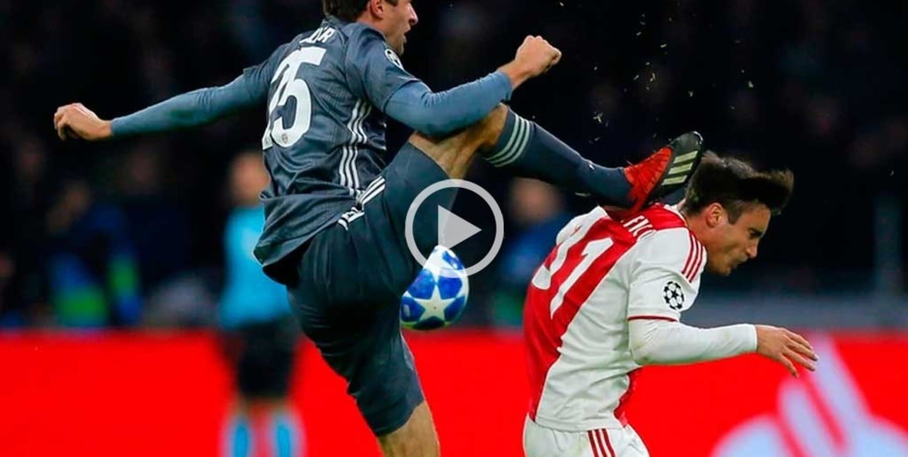 Mira la brutal patada que recibió Tagliafico
