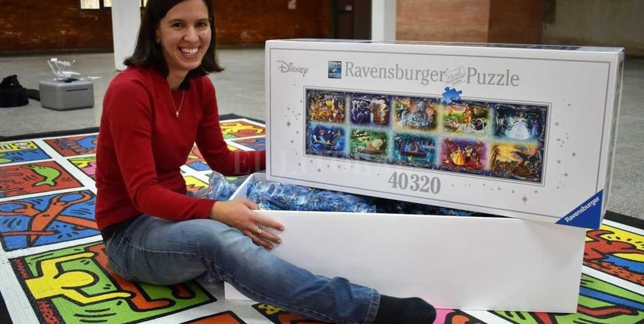 Una santafesina arma el rompecabezas más grande del mundo