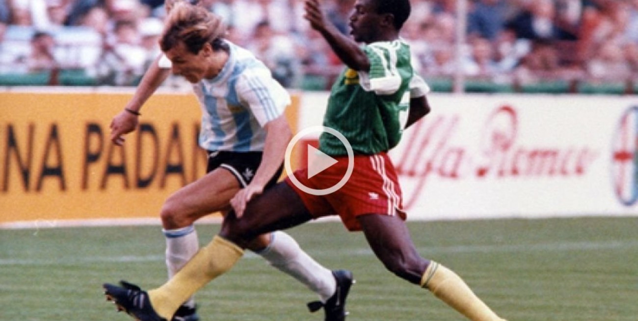 Murió el camerunés de la voilenta patada a Caniggia en el Munidal de Italia 90