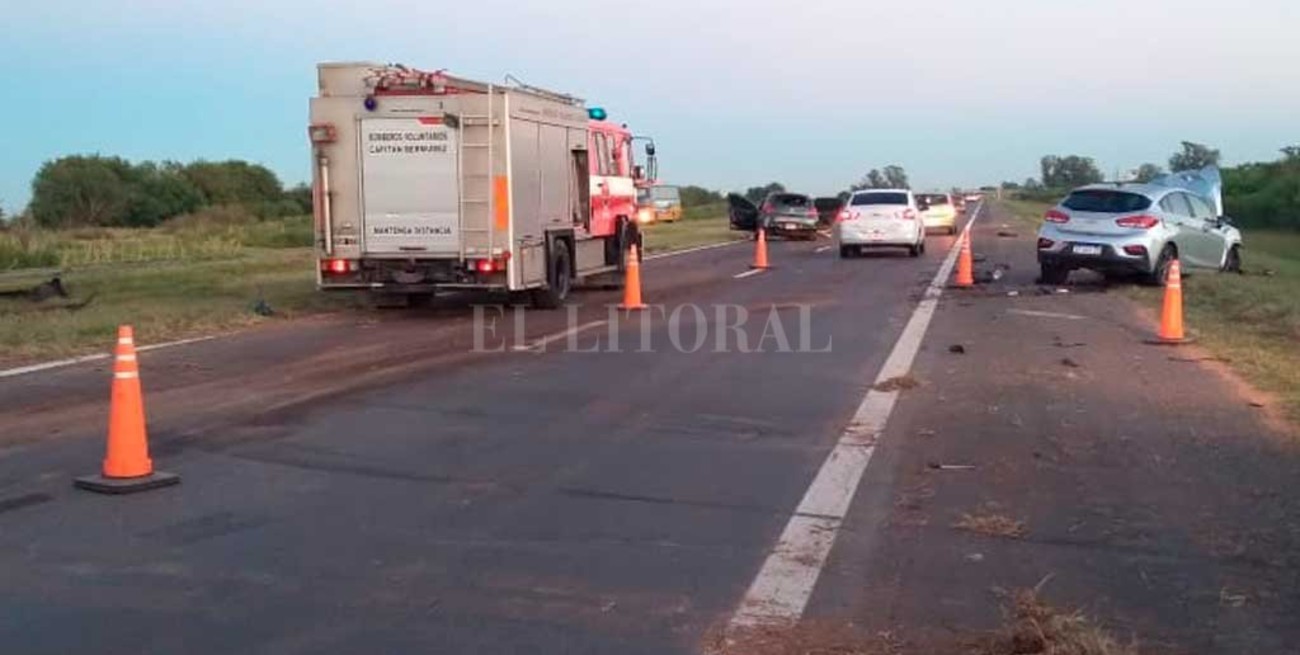 Colisión múltiple y fuga  en la autopista Santa Fe - Rosario