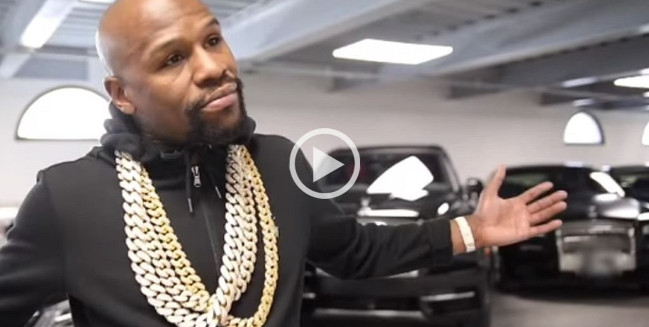 Video: Floyd Mayweather mostró sus joyas sobre ruedas