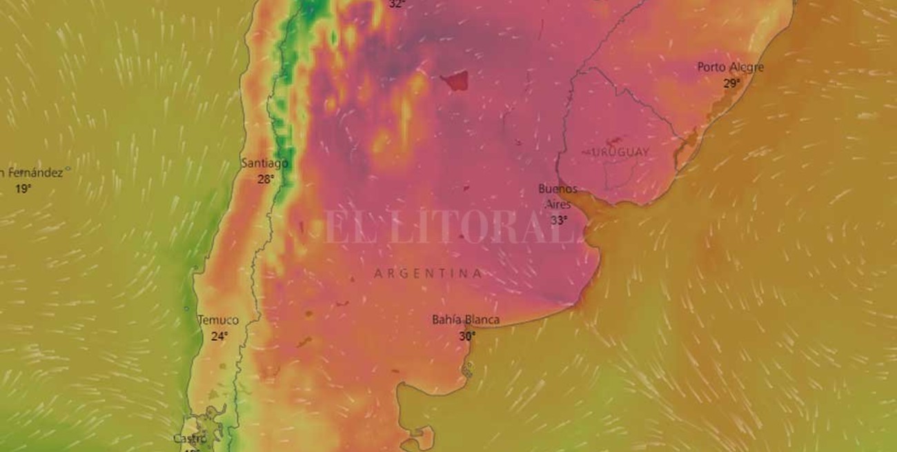 El mapa de calor de un miércoles agobiante