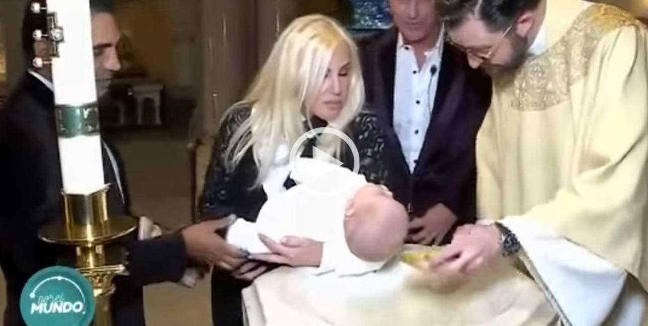 Susana y Marley juntos en el bautismo de Mirko