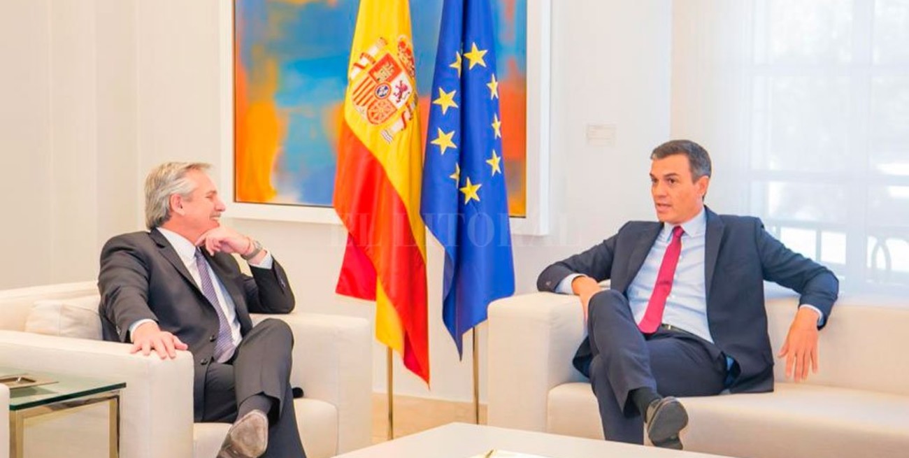 Alberto Fernández fue recibido por el jefe del gobierno español