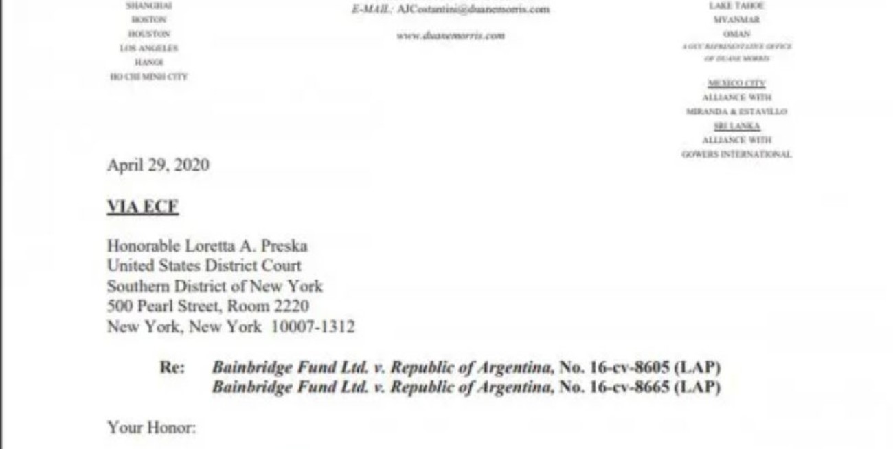 Inversores de Estados Unidos demandaron al país por la reestructuración de la deuda