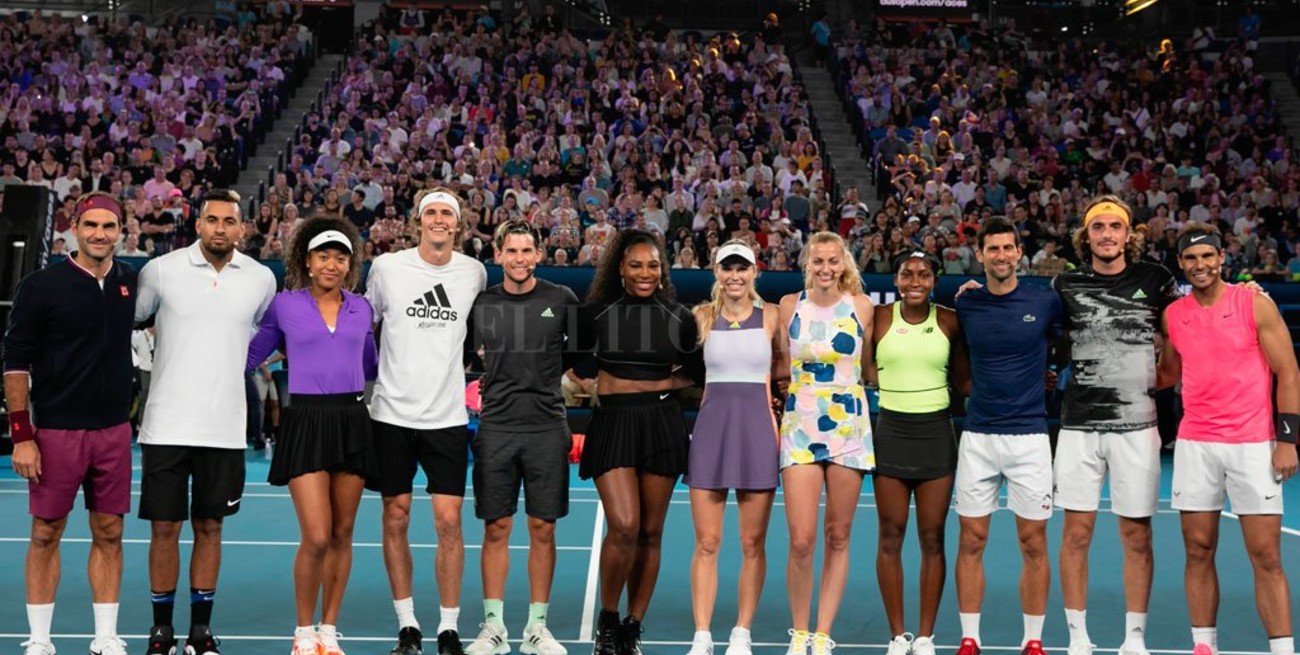 Tenistas realizaron una exhibición para recaudar fondos tras los incendios en Australia