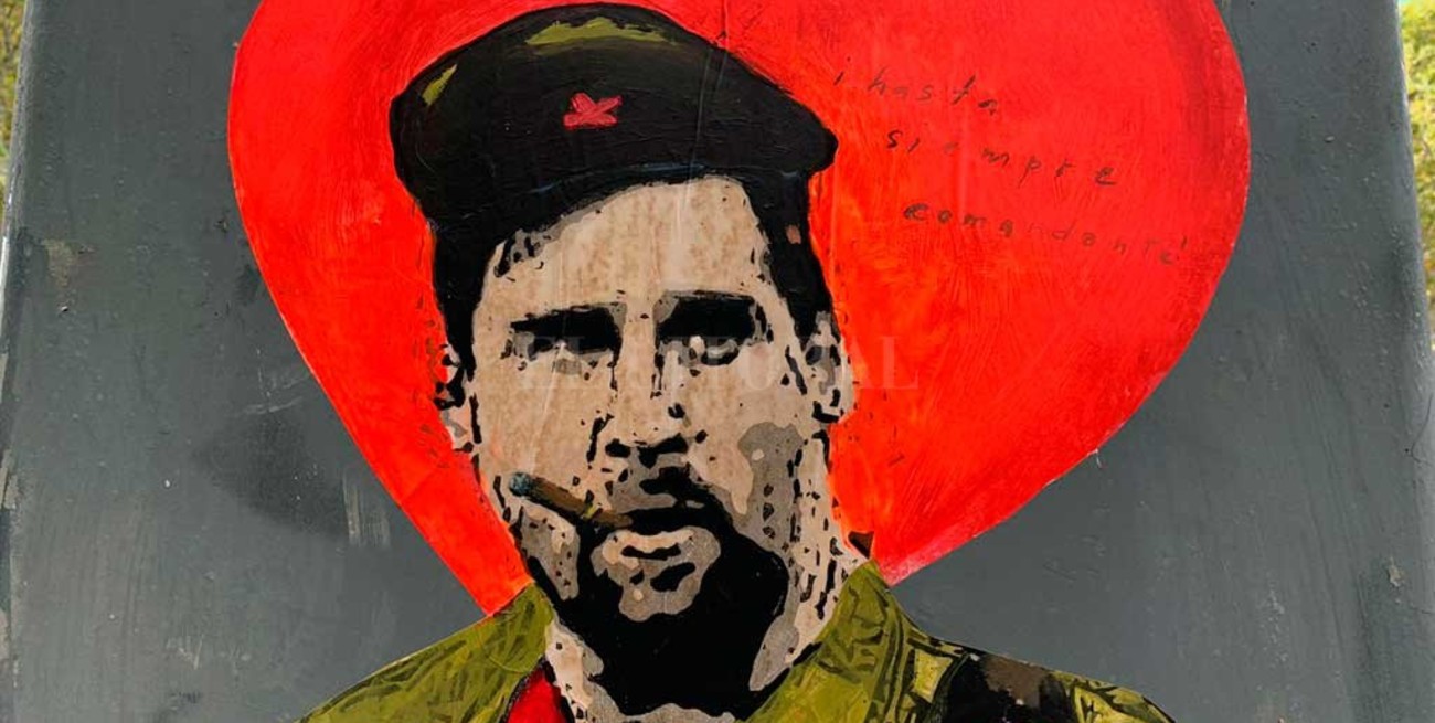 "Hasta siempre, comandante": el grafiti de despedida de Messi en Barcelona