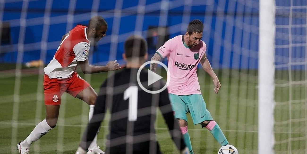 Con dos goles de Messi, Barcelona derrotó 3 a 1 a Girona en un amistoso