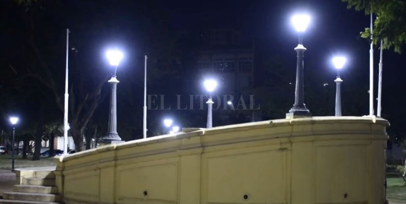 Colocaron iluminación led en el entorno de la terminal de ómnibus