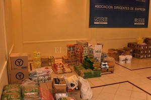 Flavio Raina Las donaciones fueron llegando y se almacenaron en la sede de la Asociación Dirigentes de Empresa.