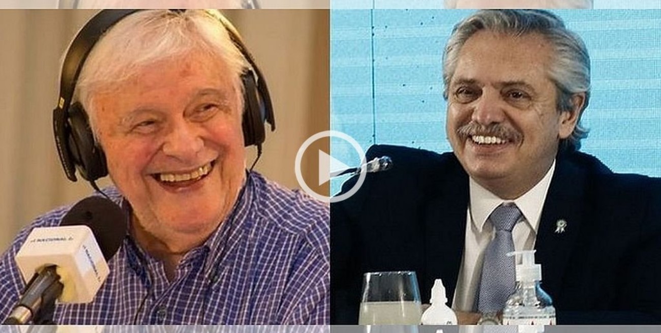 Video: Alberto Fernández charló con Héctor Larrea en Radio Nacional y se emocionó