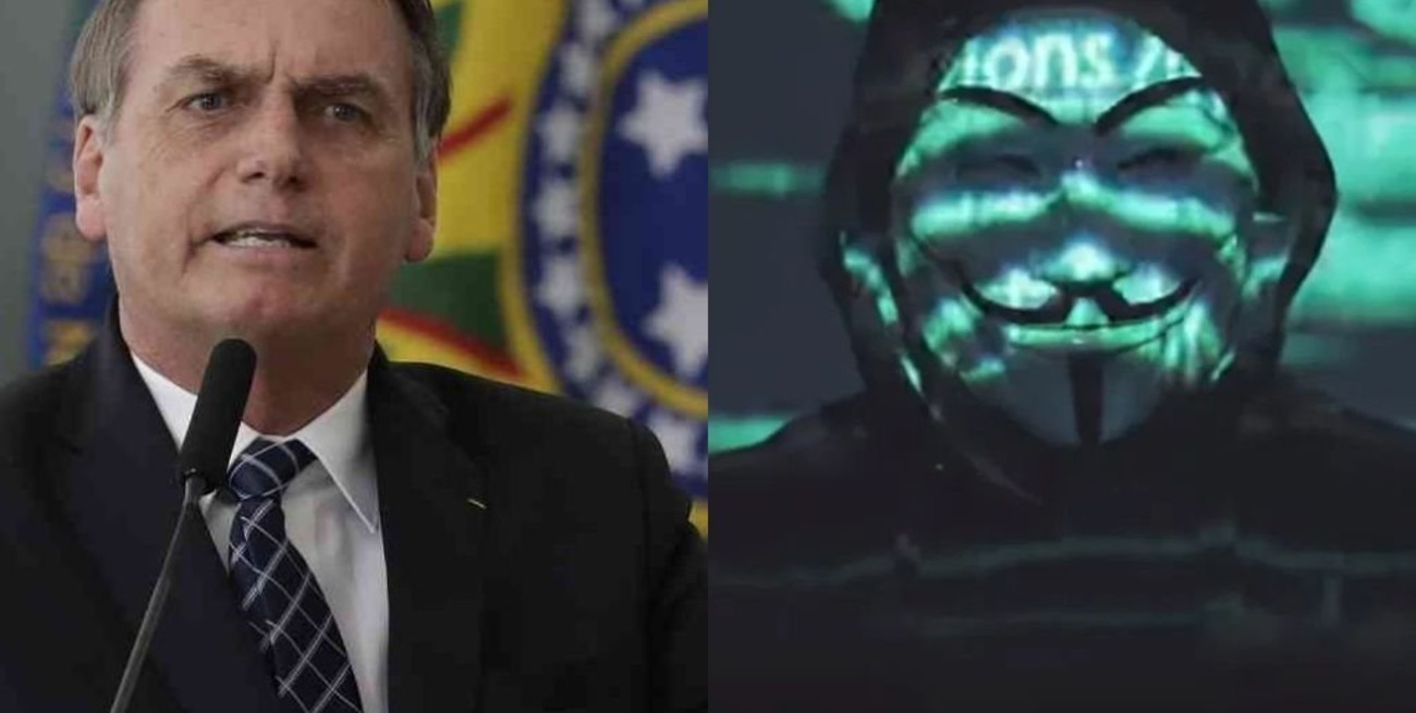 Bolsonaro anunció que tomará medidas legales contra el grupo de hackers "Anonymous"