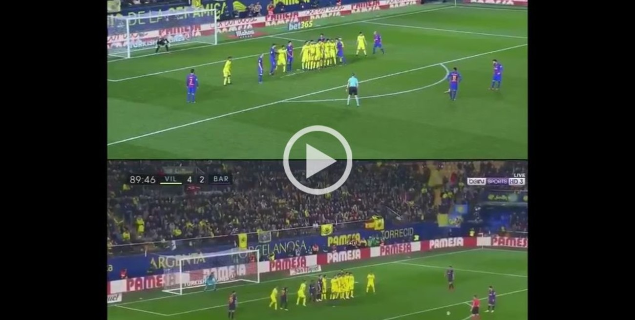 Idénticos: Messi ya le había marcado al Villarreal de tiro libre