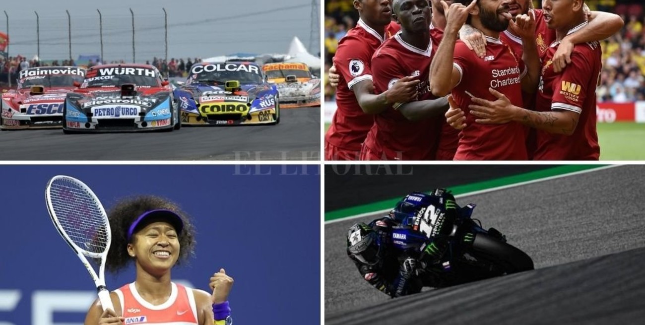 Horarios y TV: La agenda deportiva del fútbol, tenis, automovilismo y básquet